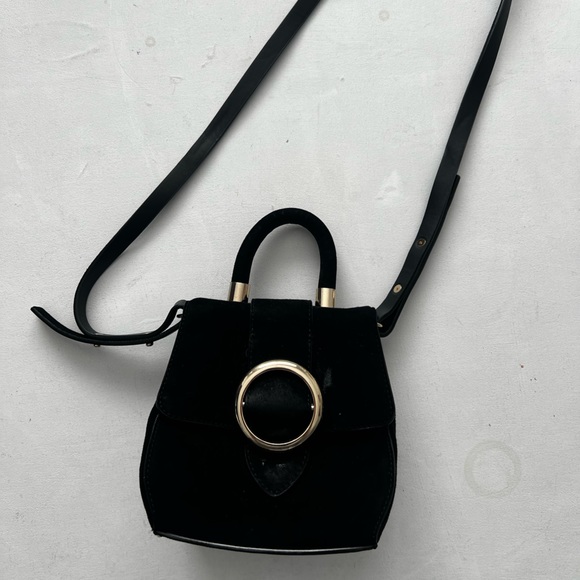 Mini velvet crossbody bag - Picture 3 of 4